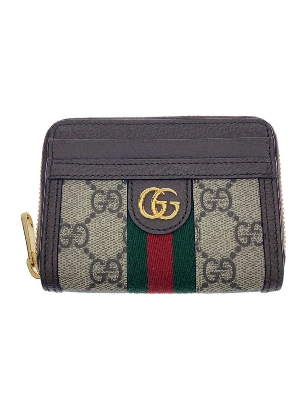 Gucci Card Case Wallet Leather Brown